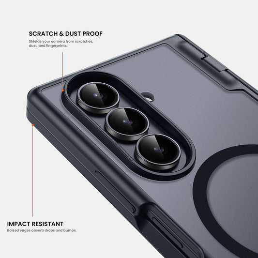 Galaxy Z Fold 7 MagSafe Case with Privacy Screen & Hinge Protection - Black
