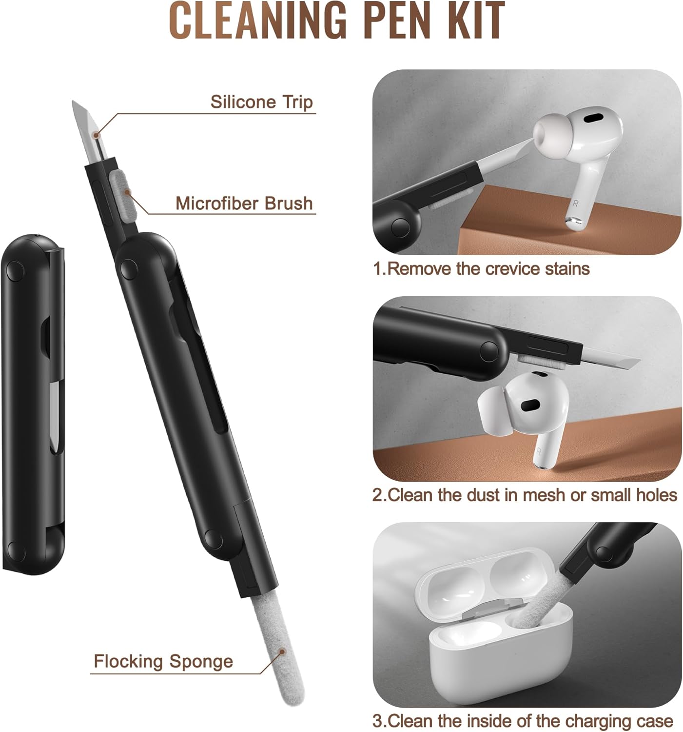 MOBOSI for AirPod Pro Case with Cleaner Kit