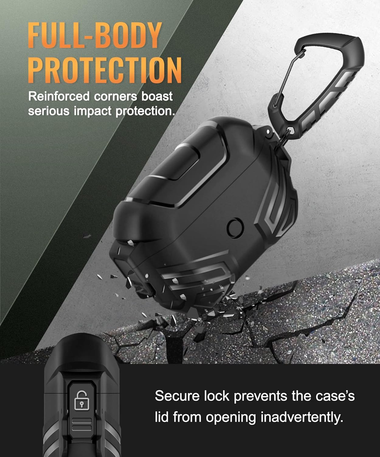 MOBOSI for AirPods Pro 2 Case Cover with Lock
