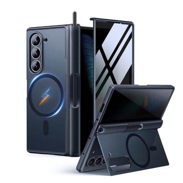 Galaxy Z Fold 6 Case with Privacy Screen, Hinge Protection & Stand