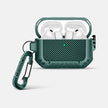 AirPods 3 Case with Lock & Keychain – Durable Shockproof Protection-Midnight Green