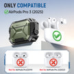 AirPods Pro 3 Case – IP68 Waterproof & Shockproof with MagSafe and Secure Lock-Green