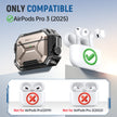 AirPods Pro 3 Case – IP68 Waterproof & Shockproof with MagSafe and Secure Lock-Beige