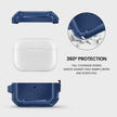 AirPods 3 Protective Case – Durable Shockproof with Lock & Keychain-Midnight Blue