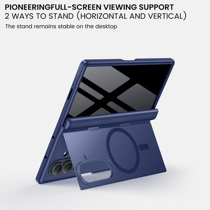 Galaxy Z Fold 7 MagSafe Case with Privacy Screen & Hinge Protection - Blue