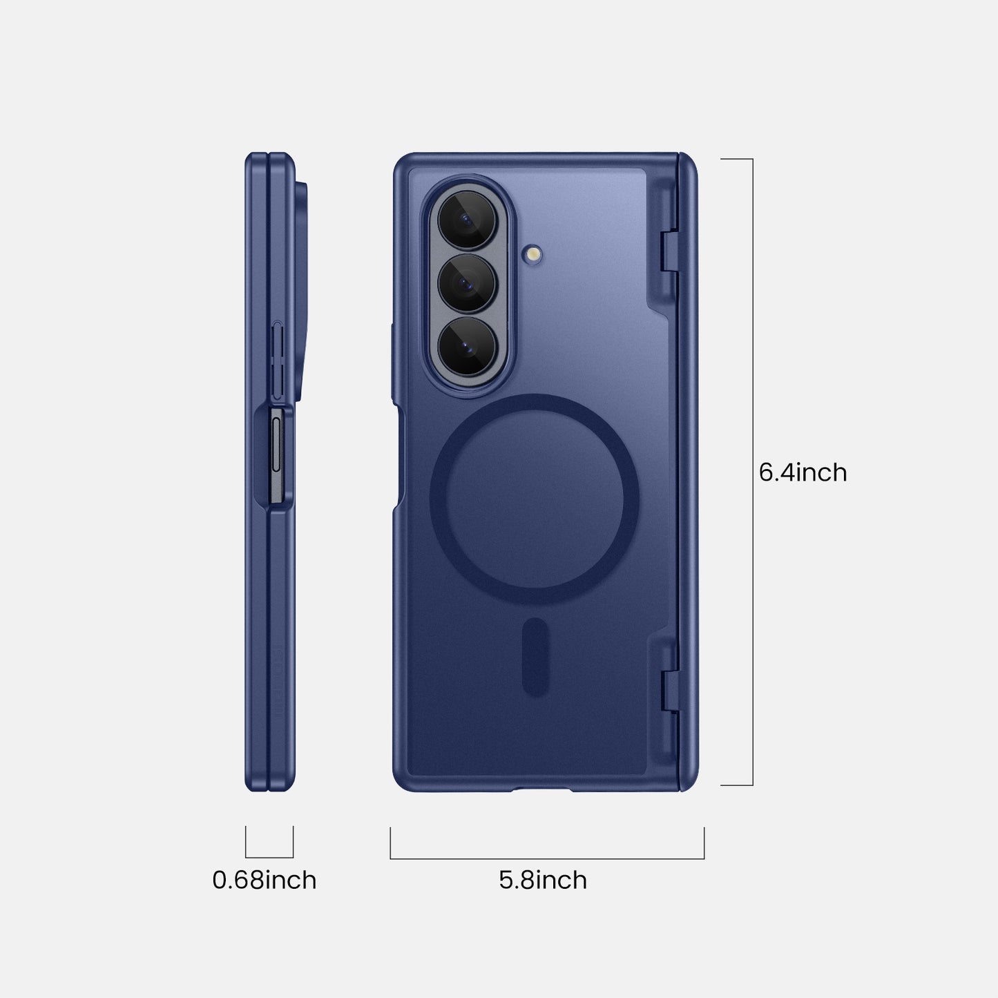 Galaxy Z Fold 7 MagSafe Case with Privacy Screen & Hinge Protection - Blue