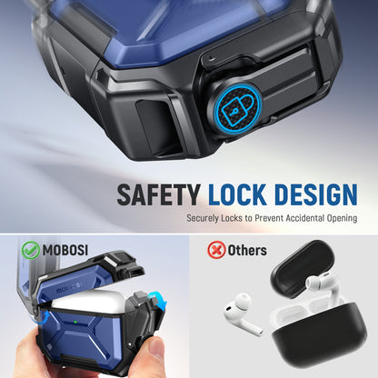 AirPods Pro 3 Case – IP68 Waterproof & Shockproof with MagSafe and Secure Lock