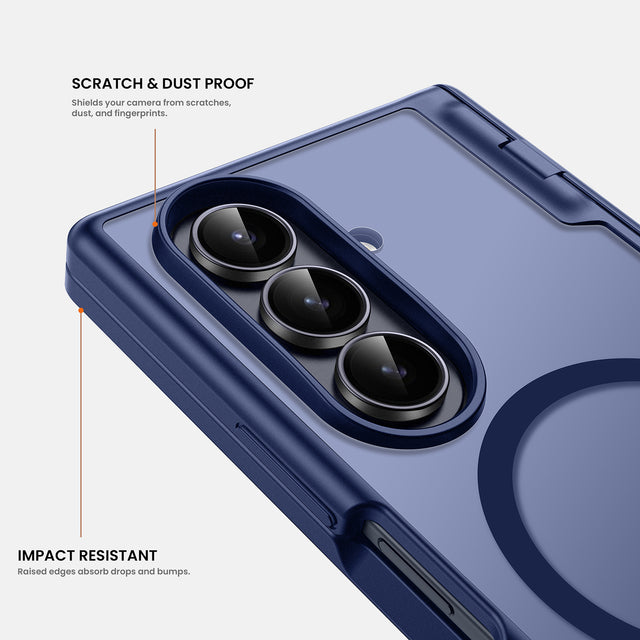 Galaxy Z Fold 7 MagSafe Case with Privacy Screen & Hinge Protection - Blue