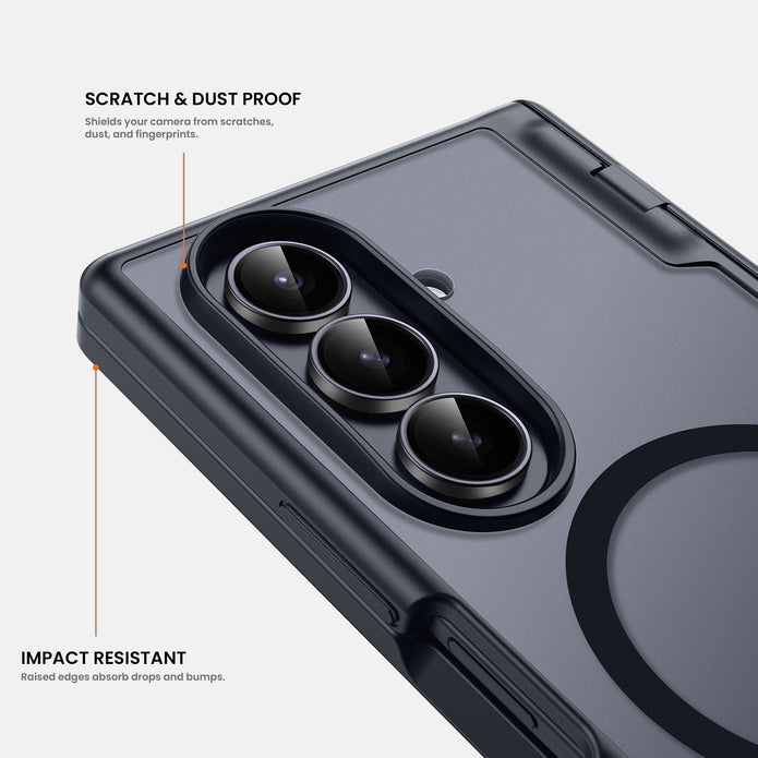 Galaxy Z Fold 7 MagSafe Case with Privacy Screen & Hinge Protection - Black