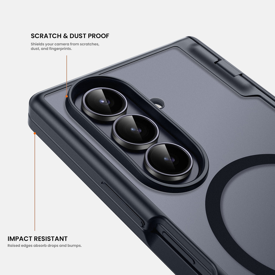 Galaxy Z Fold 7 MagSafe Case with Privacy Screen & Hinge Protection - Black