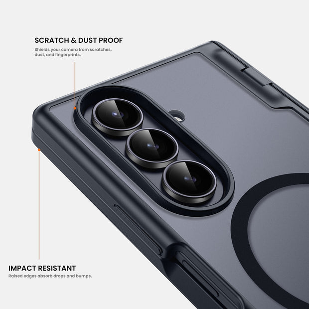 Galaxy Z Fold 7 MagSafe Case with Privacy Screen & Hinge Protection - Black