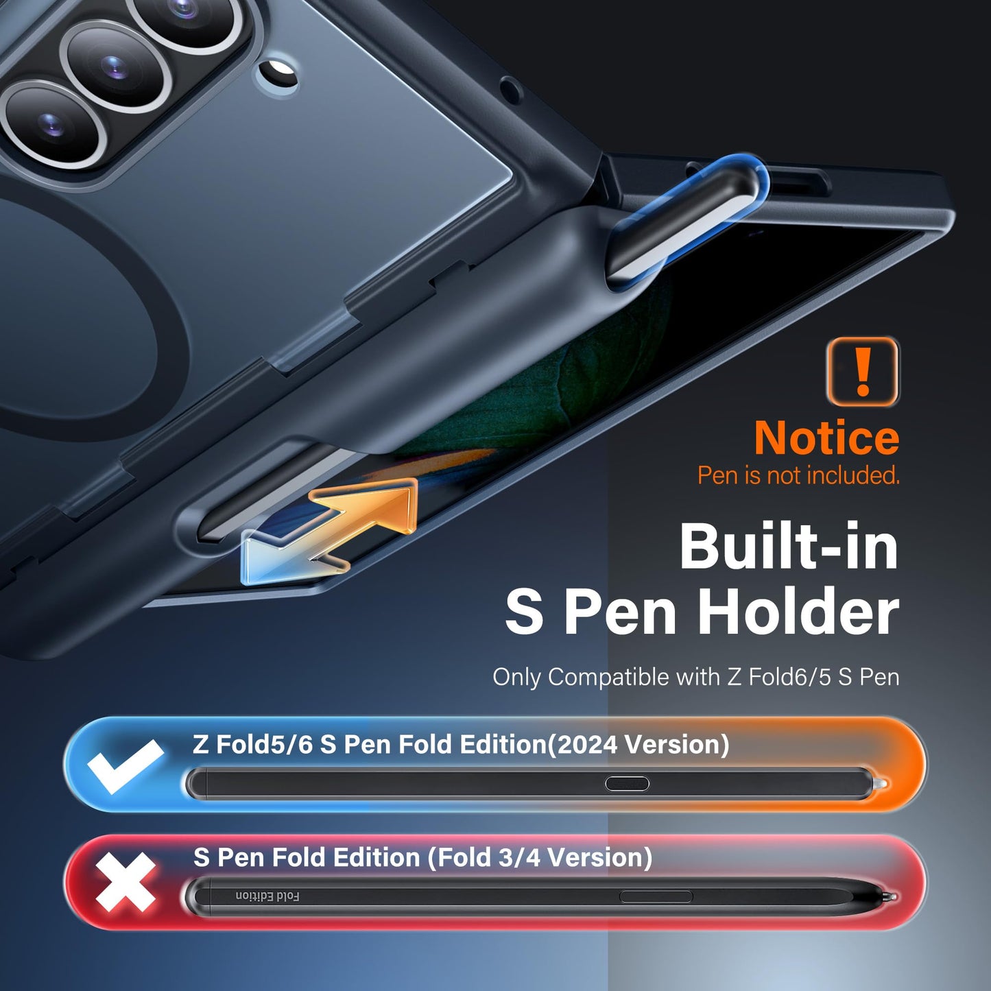 Samsung Galaxy Z Fold6 Full Body Case – Shockproof with Privacy Screen, Hinge Protection & Stand