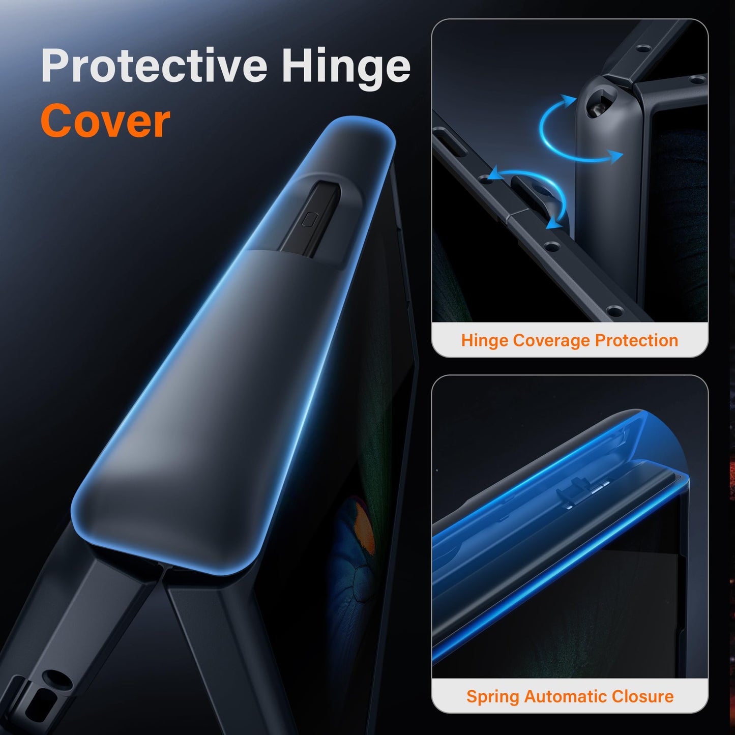 Samsung Galaxy Z Fold6 Full Body Case – Shockproof with Privacy Screen, Hinge Protection & Stand