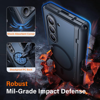 Samsung Galaxy Z Fold6 Full Body Case – Shockproof with Privacy Screen, Hinge Protection & Stand