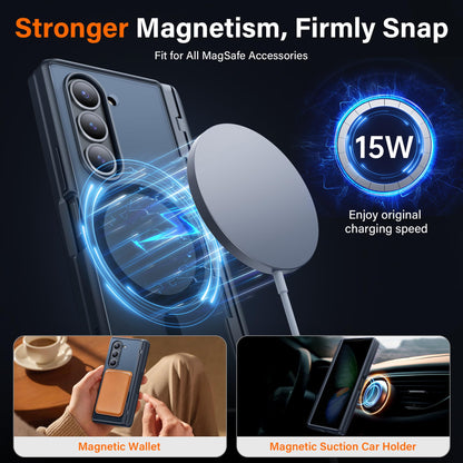 Samsung Galaxy Z Fold6 Full Body Case – Shockproof with Privacy Screen, Hinge Protection & Stand