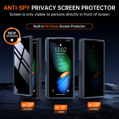 Samsung Galaxy Z Fold6 Full Body Case – Shockproof with Privacy Screen, Hinge Protection & Stand