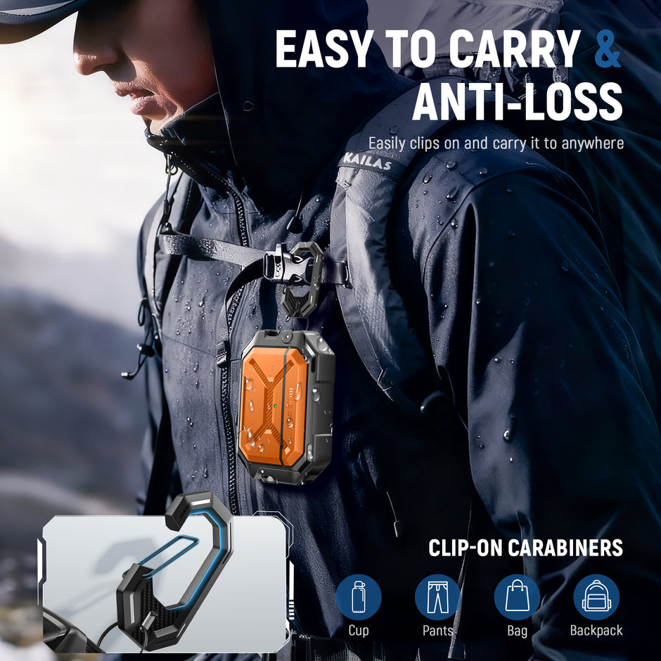 AirPods Pro 3 Case – IP68 Waterproof & Shockproof with MagSafe and Secure Lock-Orange