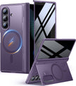 Galaxy Z Fold 8 MagSafe Case with Privacy Screen, Hinge Protection & Landscape Kickstand - Smoky Purple
