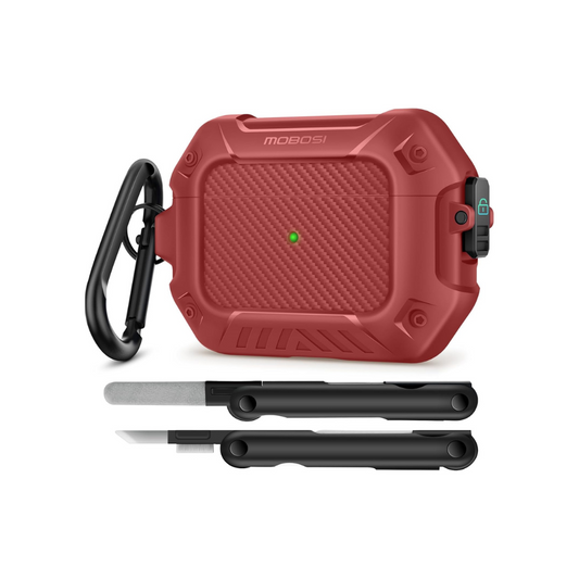 MOBOSI for AirPod Pro Case with Cleaner Kit Red