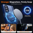 Galaxy Z Fold 8 MagSafe Case with Privacy Screen, Hinge Protection & Landscape Kickstand - Blue